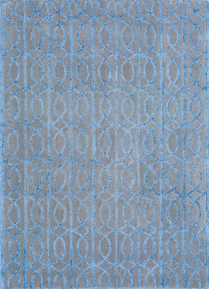 Tapis en laine - 180 x 120 cm - bleu de mer