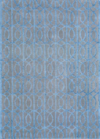 Tapis en laine - 180 x 120 cm - bleu de mer