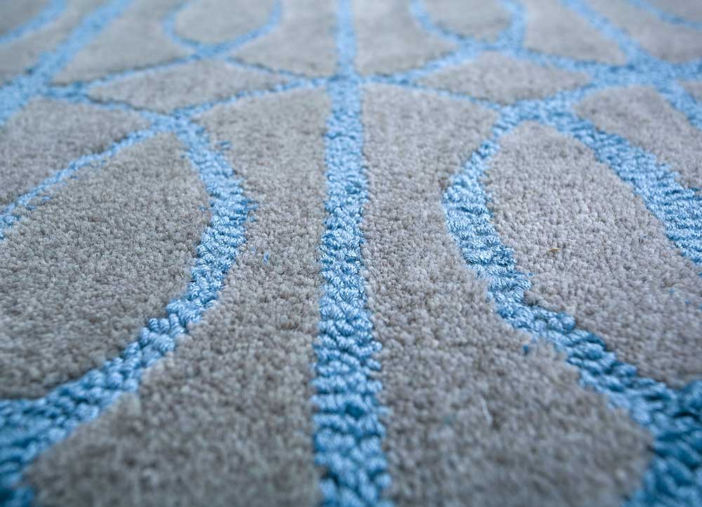 Tapis en laine - 180 x 120 cm - bleu de mer