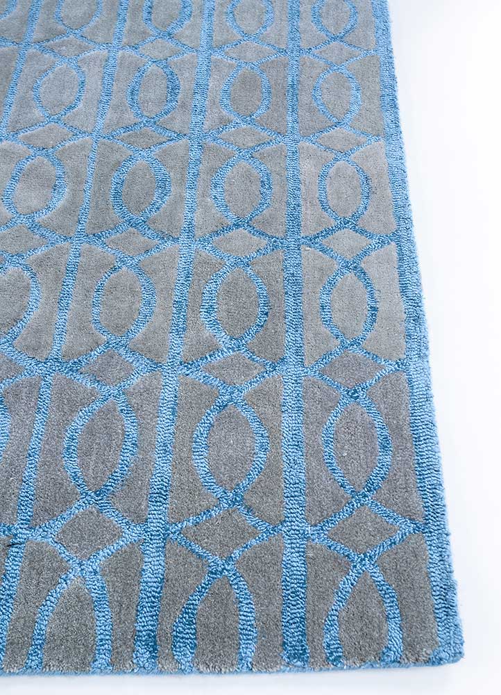 Tapis en laine - 180 x 120 cm - bleu de mer