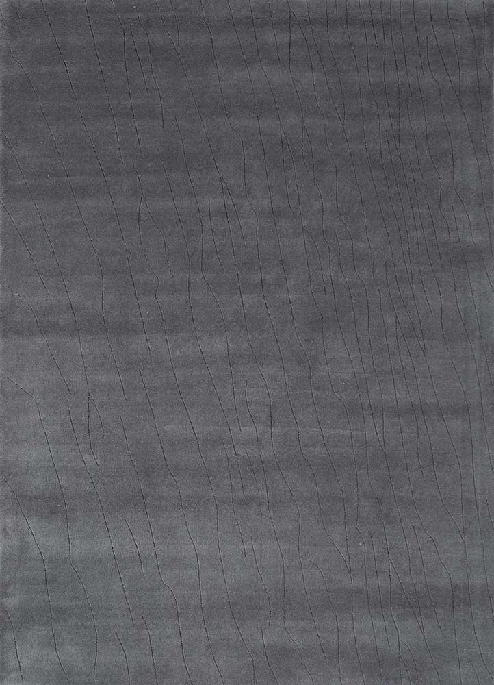 Tapis en laine - 233 x 165 cm - gris foncé
