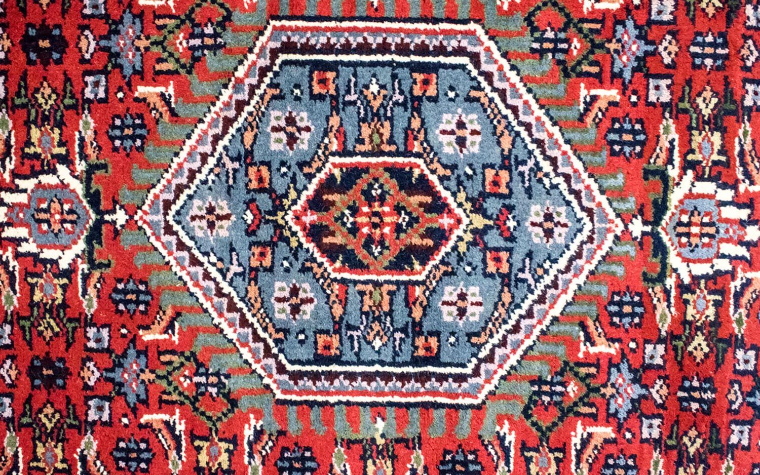 Tapis oriental - 90 x 60 cm - rouge