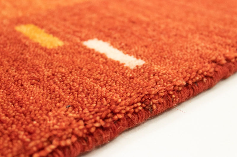 Tapis de couloir Tapis Gabbeh - Indus - 200 x 80 cm - rouge