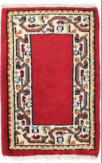 Tapis oriental - 90 x 60 cm - rouge