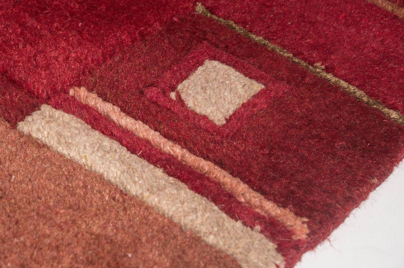 Tapis Népalais - 140 x 70 cm - rouge