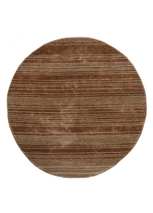 Tapis en laine ronde  - 120 x 120 cm - orange