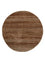 Tapis en laine ronde  - 120 x 120 cm - orange