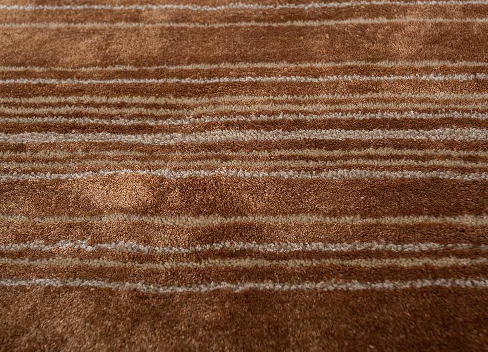 Tapis en laine ronde  - 120 x 120 cm - orange