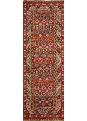 Tapis de couloir Tapis en laine - 360 x 90 cm - orange