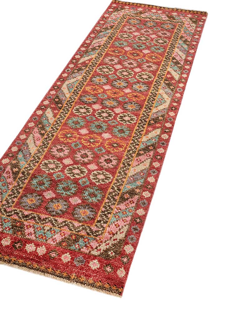 Tapis de couloir Tapis en laine - 360 x 90 cm - orange