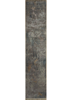 Tapis de couloir Tapis en laine - 360 x 75 cm - gris foncé