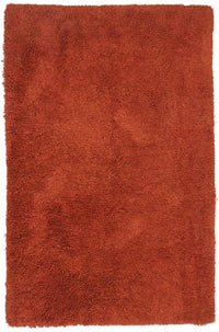 Tapis à poils longs - 215 x 155 cm - rouille