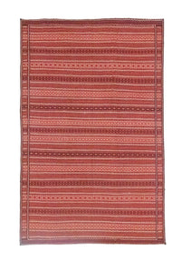 Tapis Kelim - Oriental - 301 x 197 cm - rouge