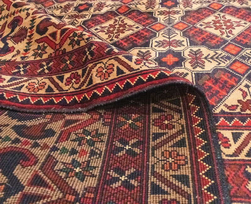Tapis afghan - 283 x 199 cm - marron