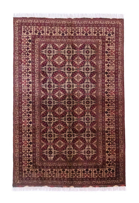 Tapis afghan - 283 x 201 cm - marron
