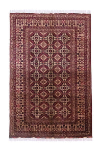 Tapis afghan - 283 x 201 cm - marron
