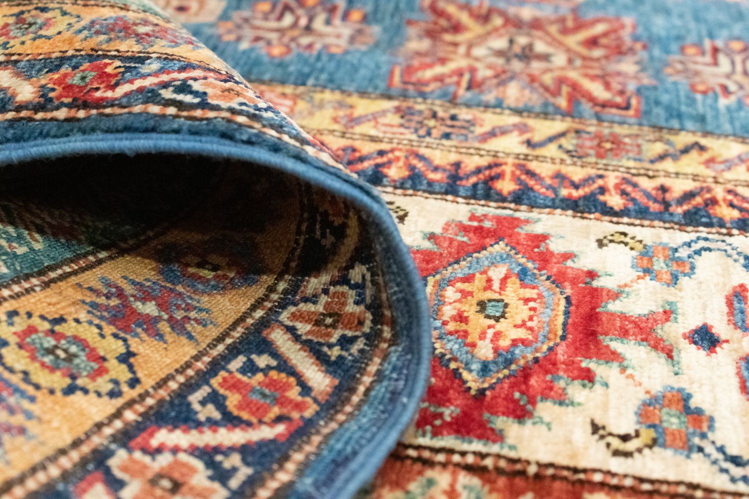 Tapis Ziegler - Kazak - 303 x 205 cm - bleu