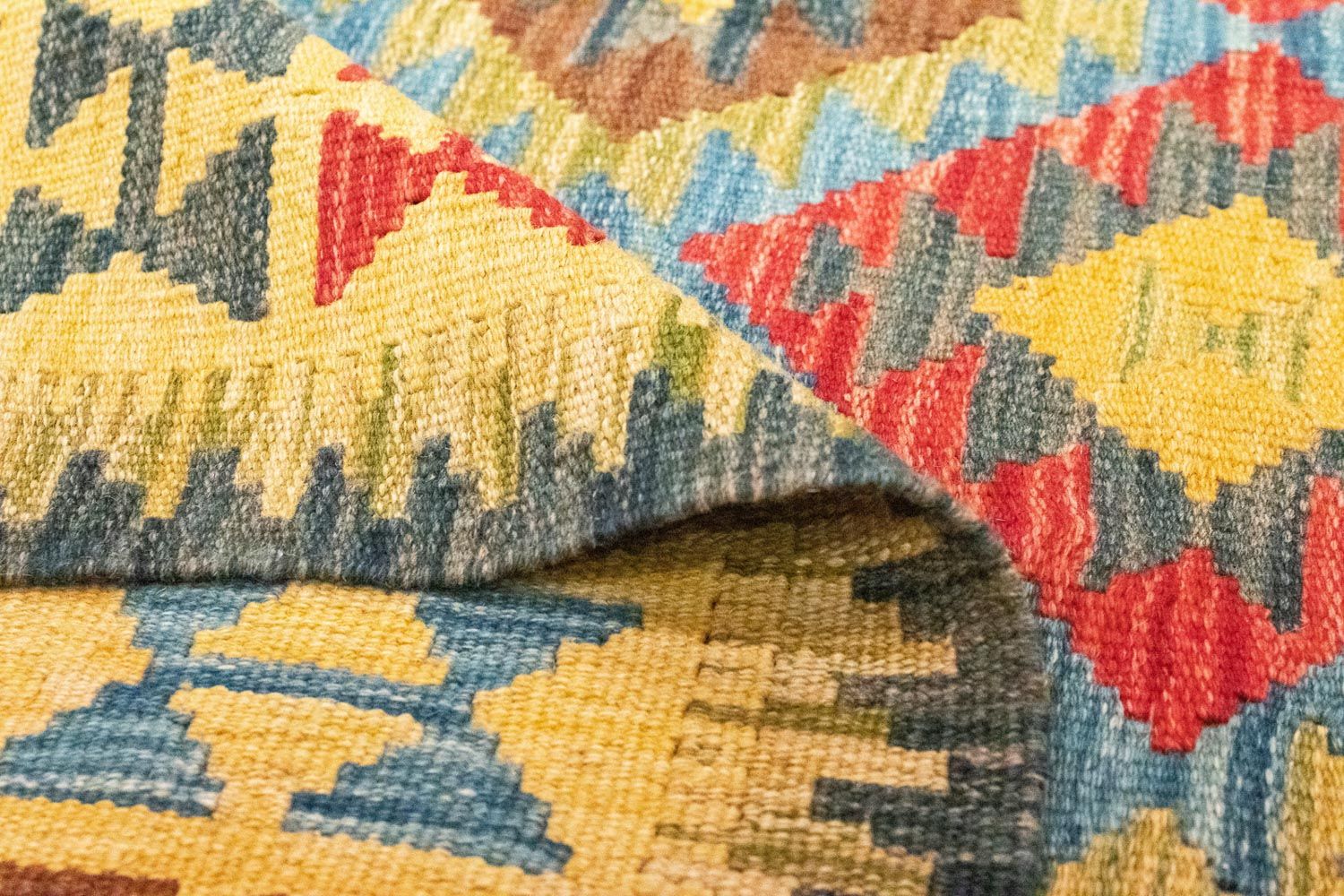 Tapis Kelim - Oriental - 208 x 152 cm - jaune