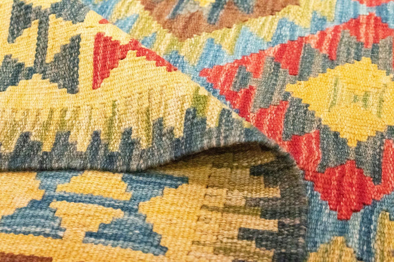 Tapis Kelim - Oriental - 208 x 152 cm - jaune