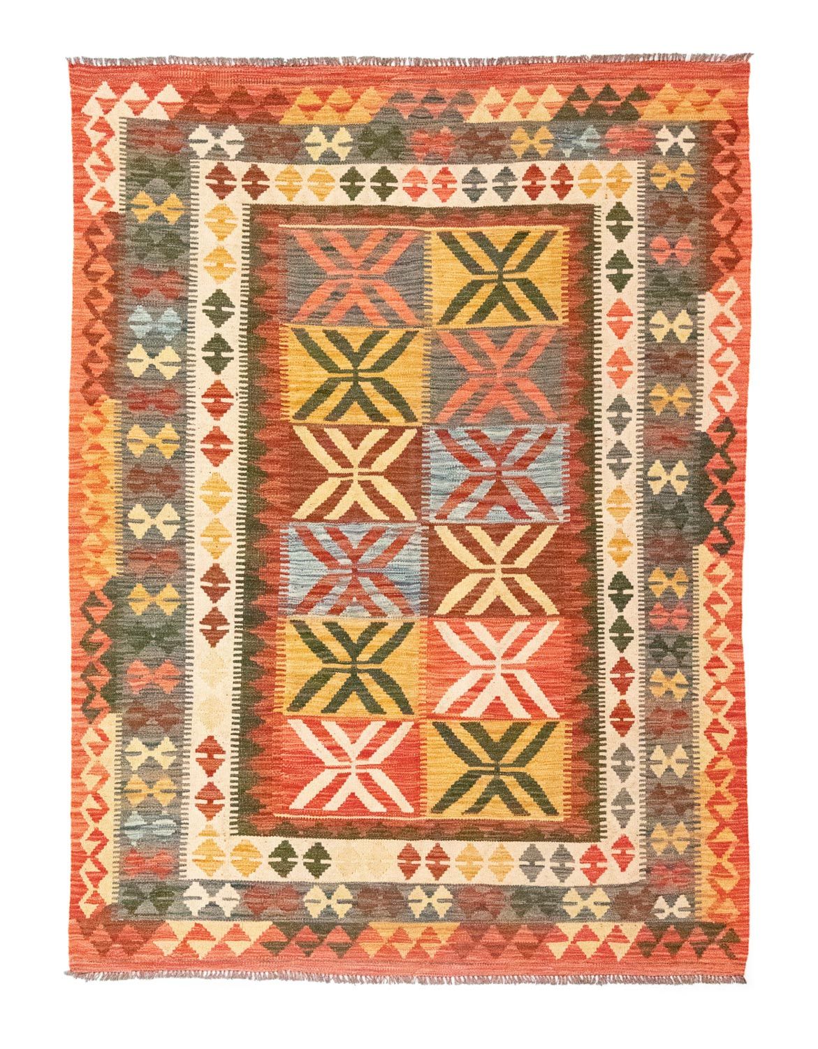 Tapis Kelim - Oriental - 205 x 150 cm - orange
