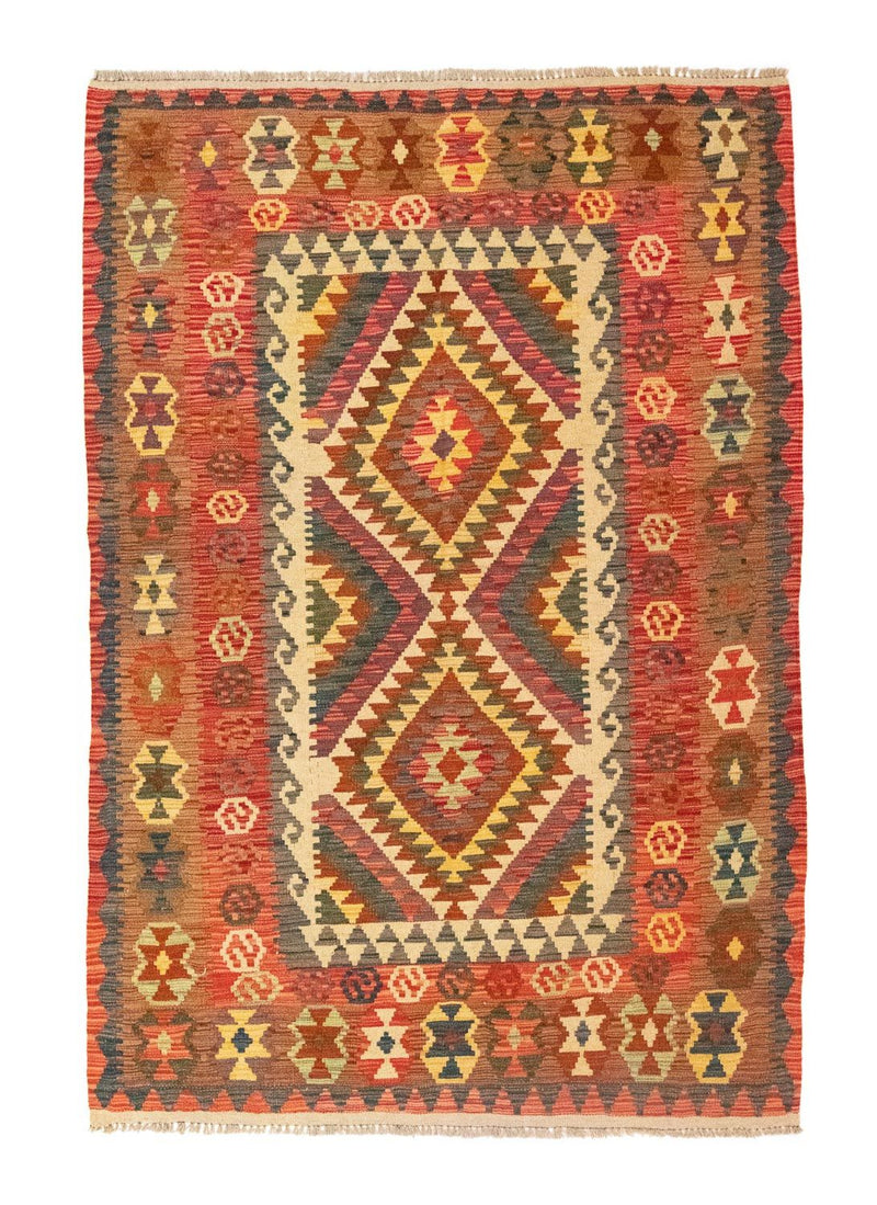 Tapis Kelim - Oriental - 203 x 148 cm - orange