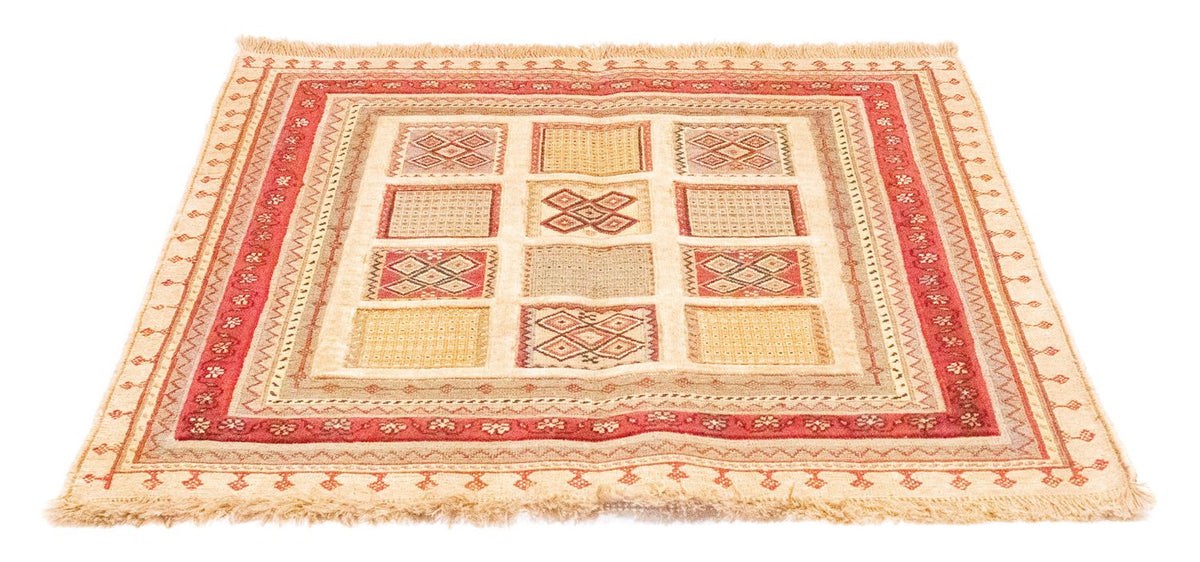 Tapis persan - Nomadic carré  - 102 x 96 cm - rouge