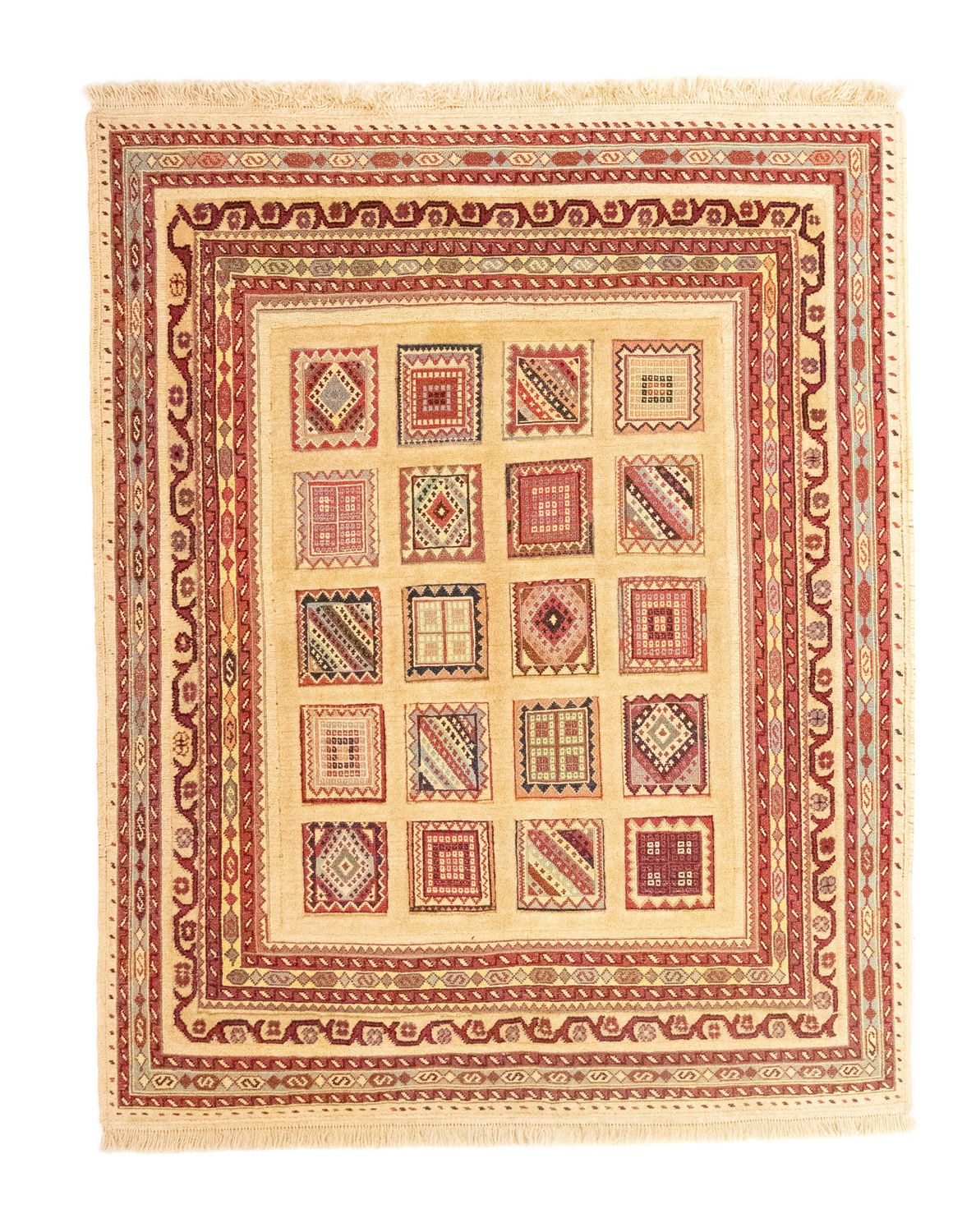 Tapis persan - Nomadic - 149 x 121 cm - rouge