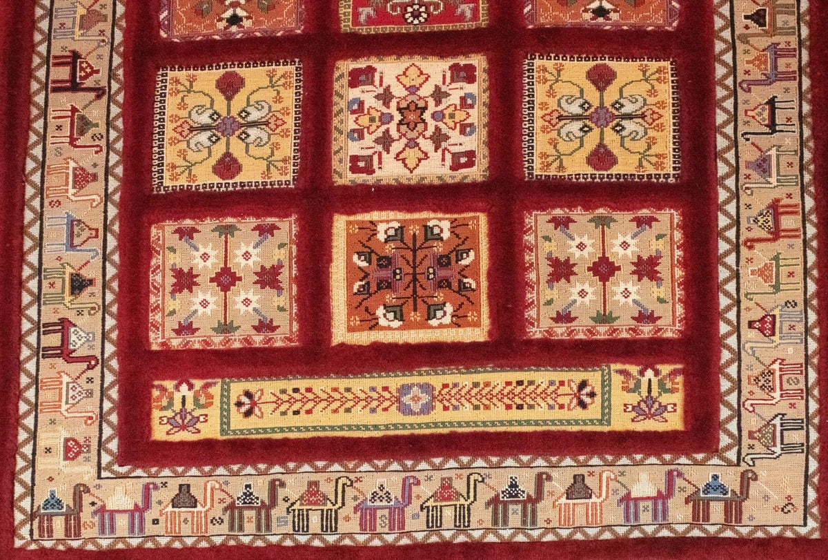 Tapis persan - Nomadic - 148 x 105 cm - rouge