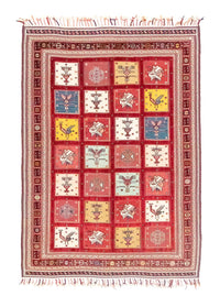 Tapis persan - Nomadic - 170 x 120 cm - rouge