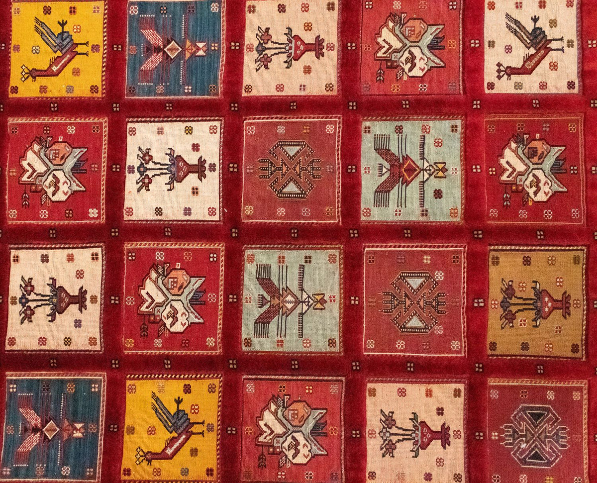 Tapis persan - Nomadic - 170 x 120 cm - rouge