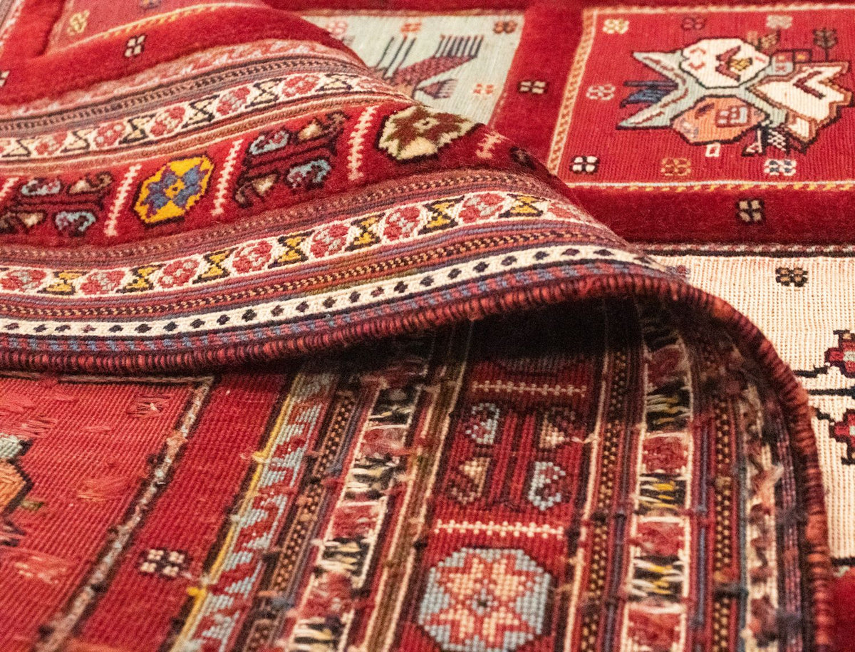 Tapis persan - Nomadic - 170 x 120 cm - rouge