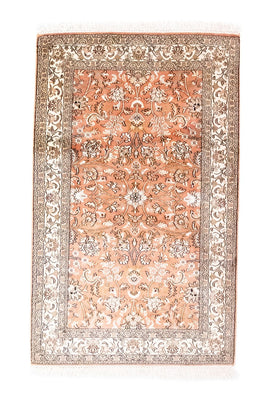 Tapis en soie - Soie du Cachemire - 122 x 76 cm - orange