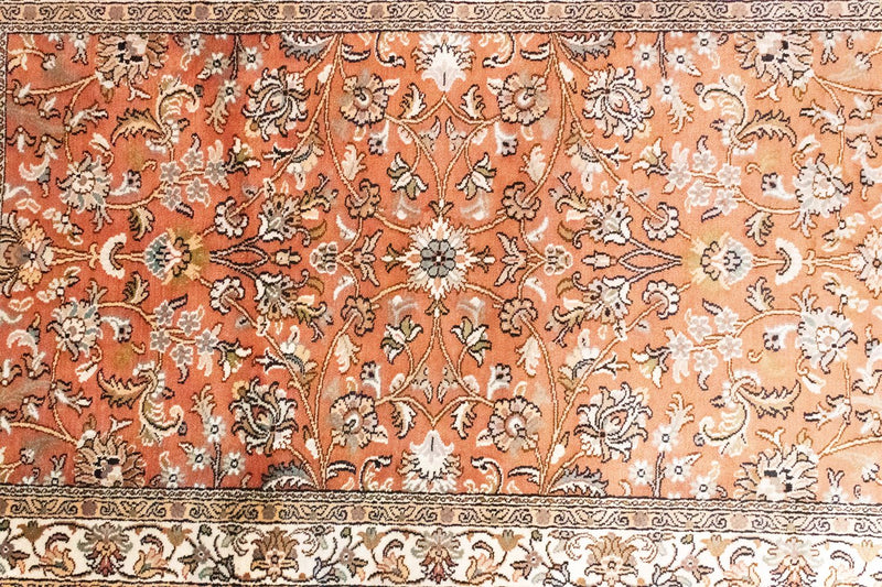 Tapis en soie - Soie du Cachemire - 122 x 76 cm - orange