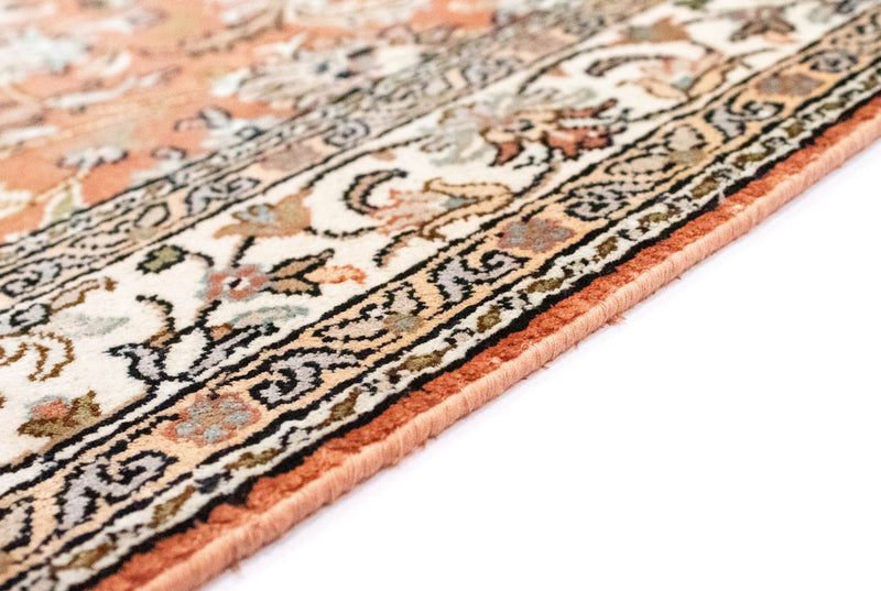 Tapis en soie - Soie du Cachemire - 122 x 76 cm - orange