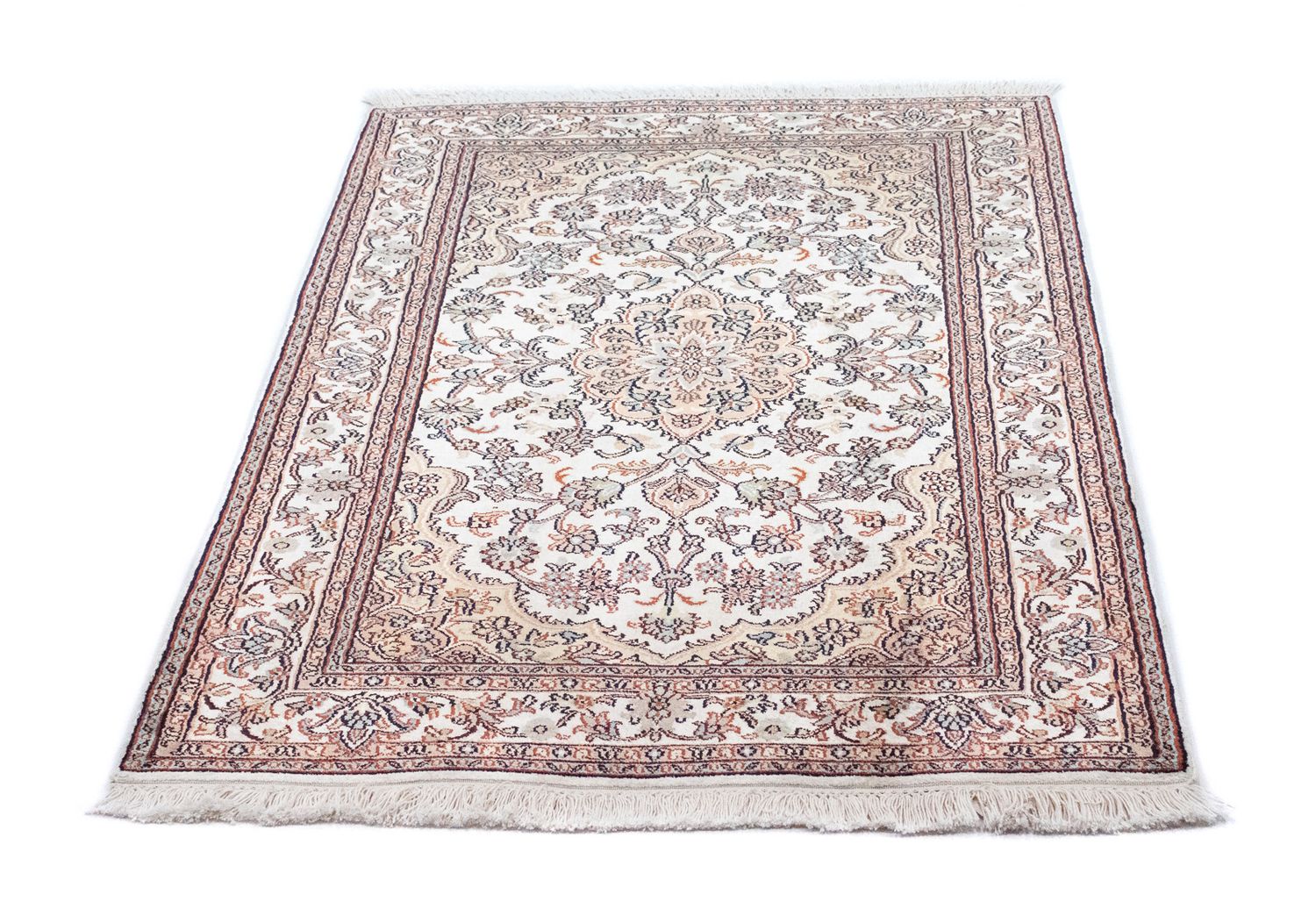 Tapis en soie - Soie du Cachemire - 125 x 80 cm - beige