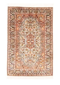 Tapis en soie - Soie du Cachemire - 125 x 83 cm - orange