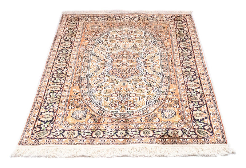 Tapis en soie - Soie du Cachemire - 125 x 83 cm - orange