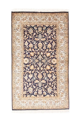 Tapis en soie - Soie du Cachemire - 127 x 74 cm - bleu