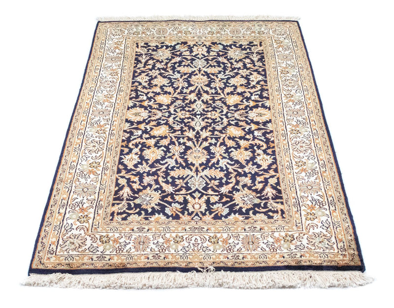 Tapis en soie - Soie du Cachemire - 127 x 74 cm - bleu