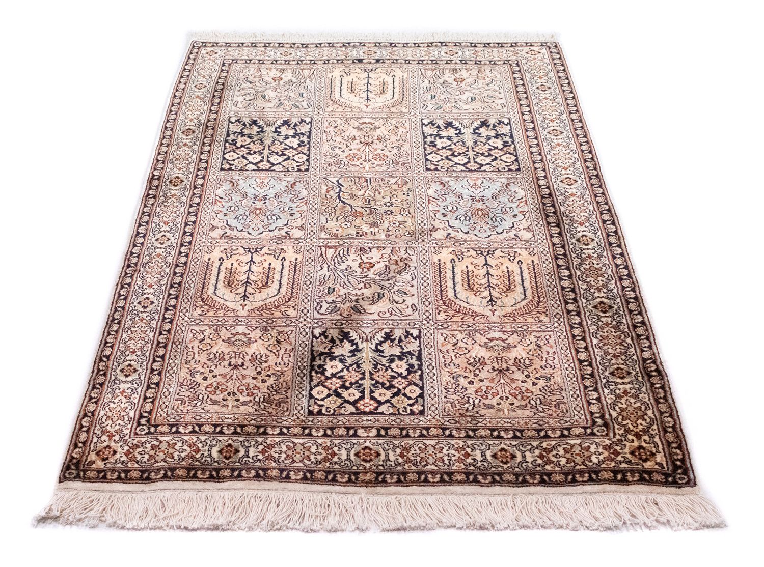 Tapis en soie - Soie du Cachemire - 135 x 78 cm - multicolore