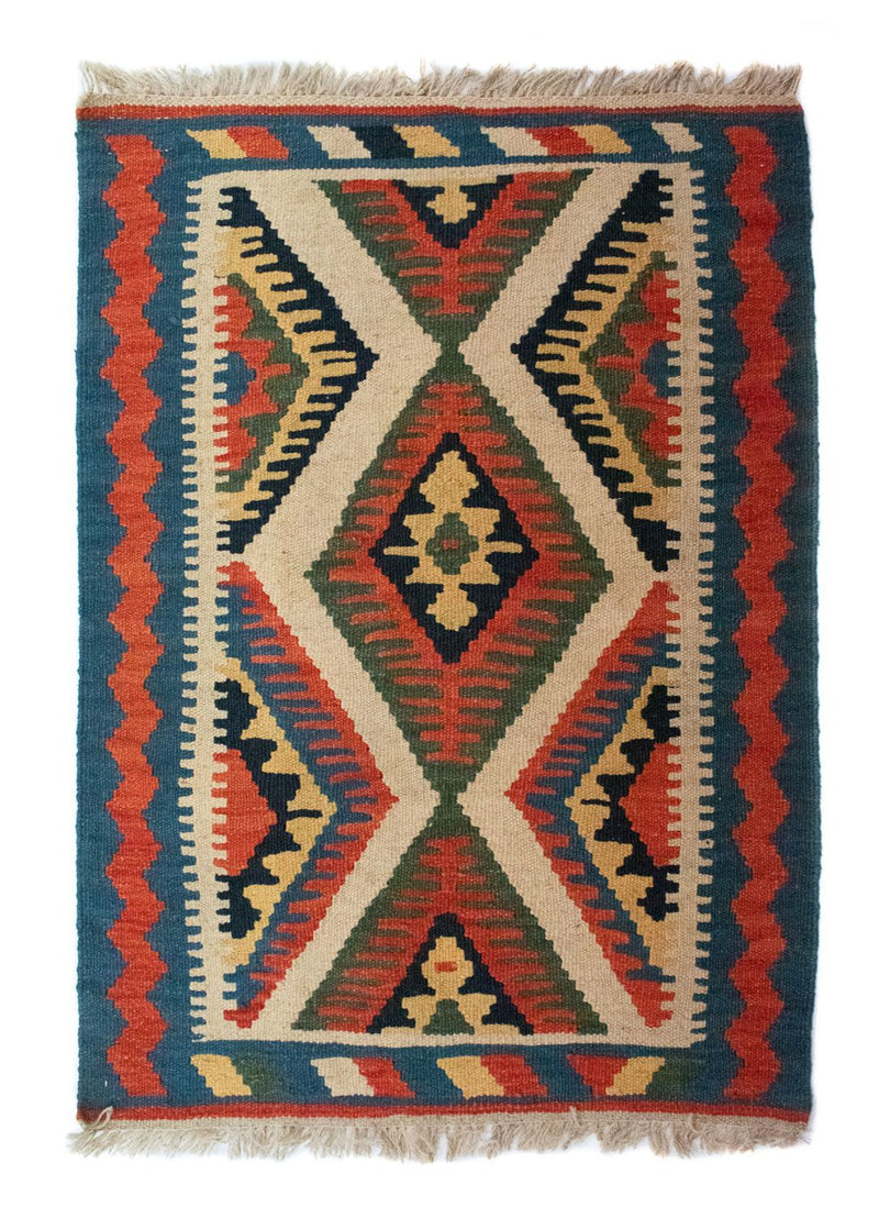 Tapis Kelim - Oriental - 90 x 64 cm - beige