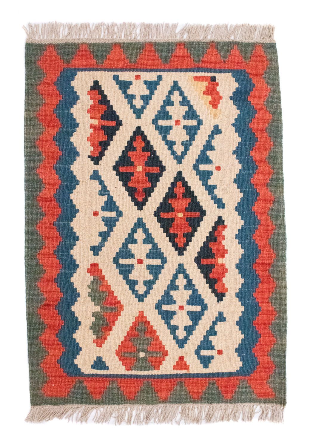 Tapis Kelim - Oriental - 90 x 65 cm - beige