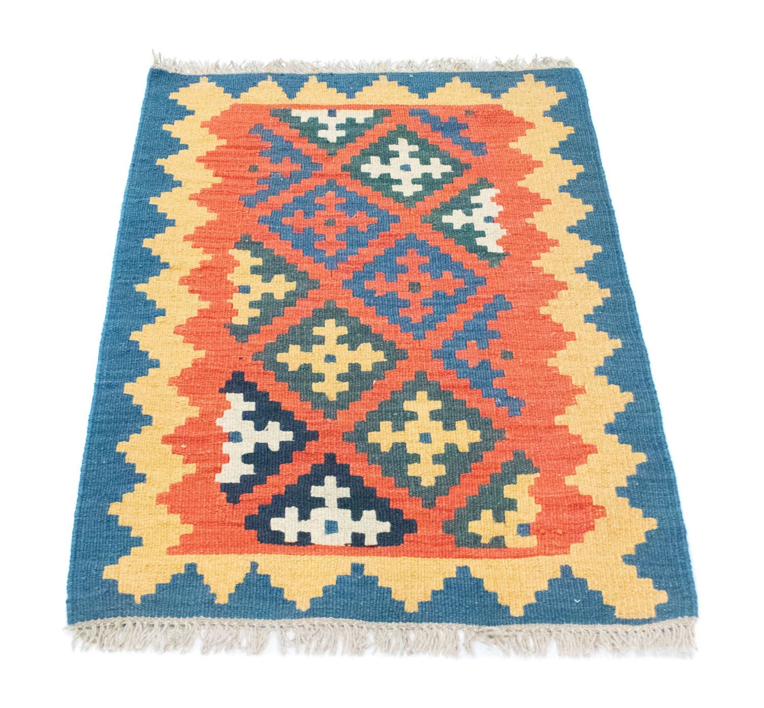 Tapis Kelim - Oriental - 90 x 64 cm - orange