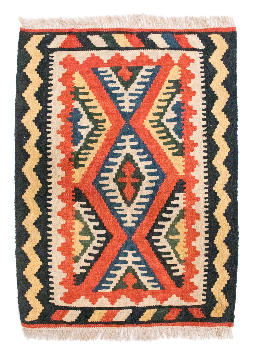 Tapis Kelim - Oriental - 90 x 65 cm - orange