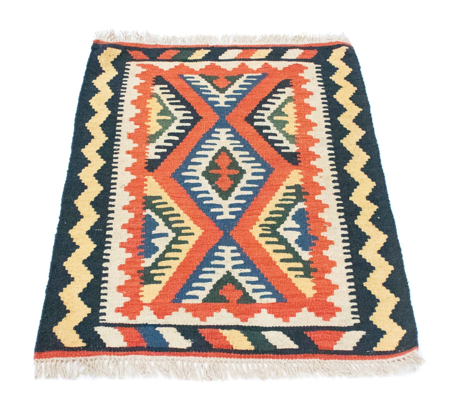 Tapis Kelim - Oriental - 90 x 65 cm - orange