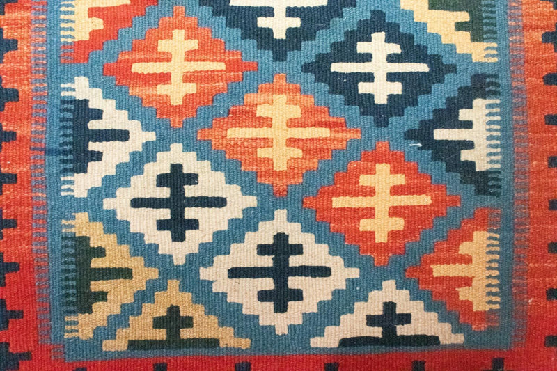 Tapis Kelim - Oriental - 92 x 65 cm - bleu