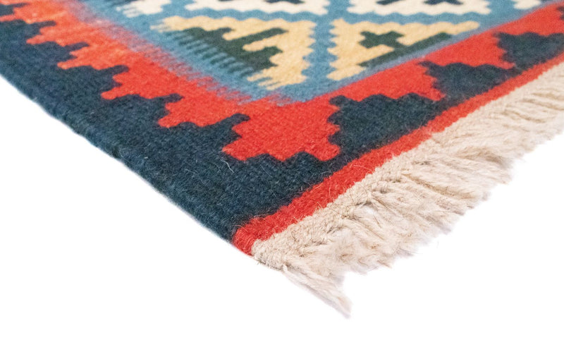 Tapis Kelim - Oriental - 92 x 65 cm - bleu