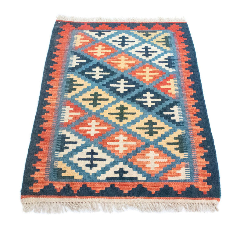 Tapis Kelim - Oriental - 92 x 65 cm - bleu