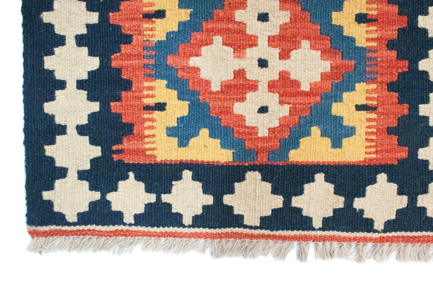 Tapis Kelim - Oriental - 89 x 60 cm - bleu