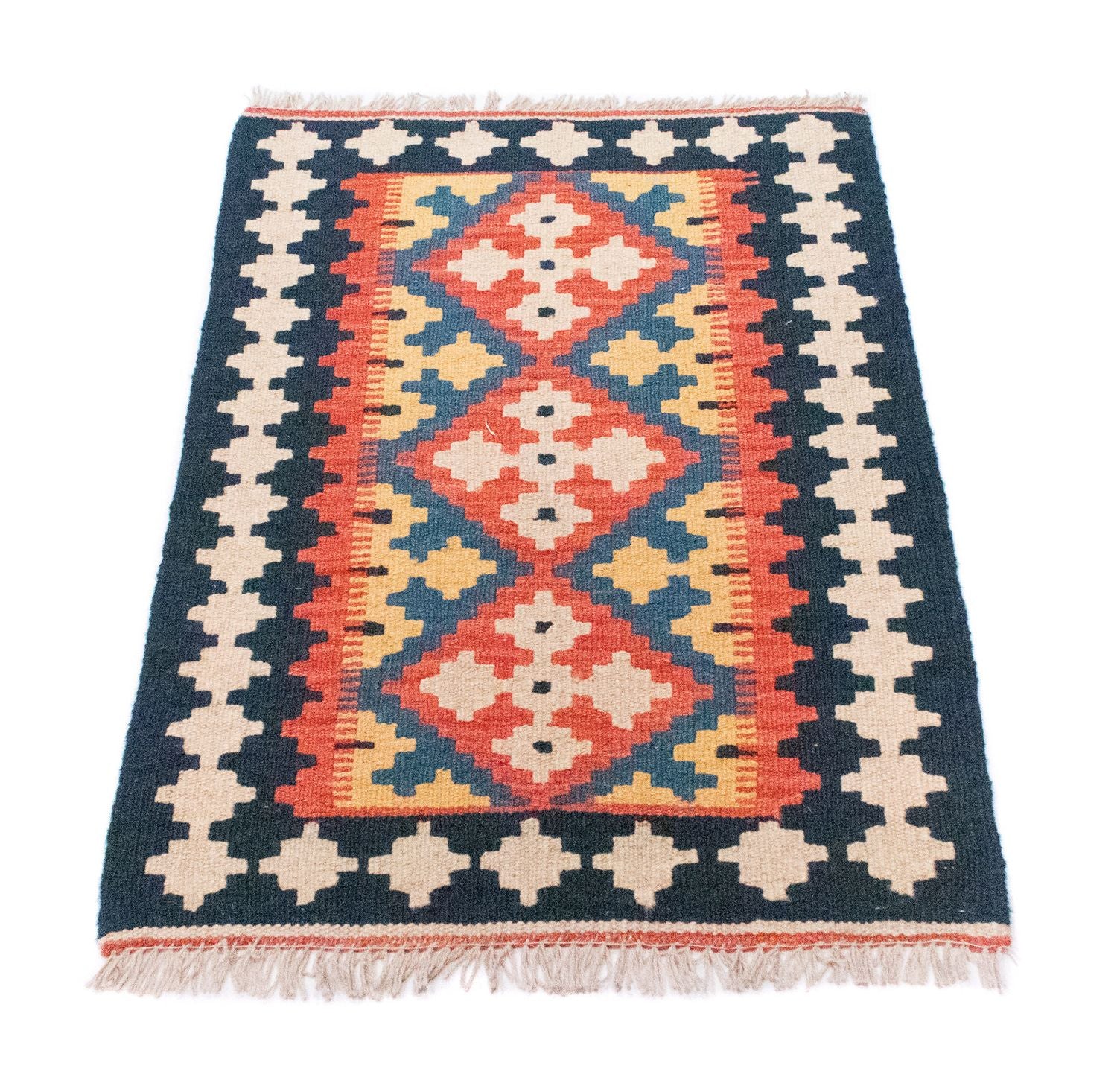 Tapis Kelim - Oriental - 89 x 60 cm - bleu